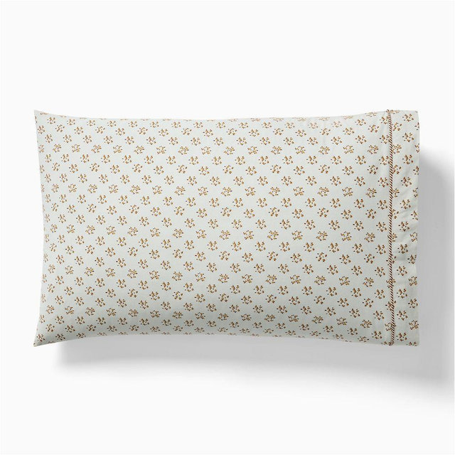 Emma Chamberlain Floral Pillowcase Set, Standard, Blue