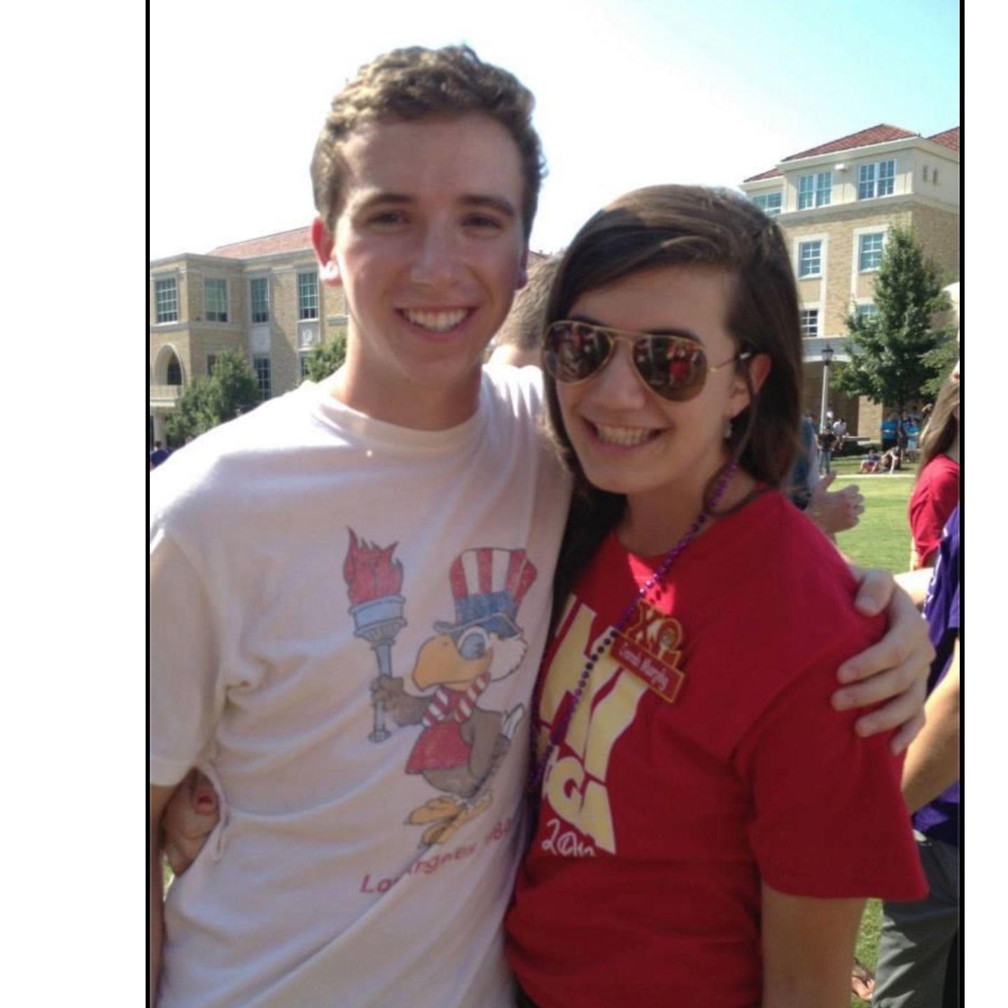 Our very first photo together - Bid Day 2013 #gochio