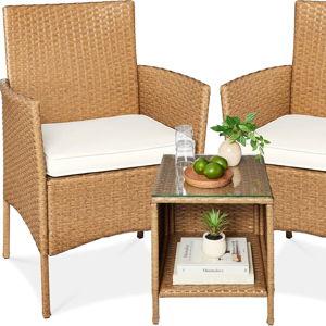 Best Choice Products 3-Piece Outdoor Wicker Conversation Bistro Set