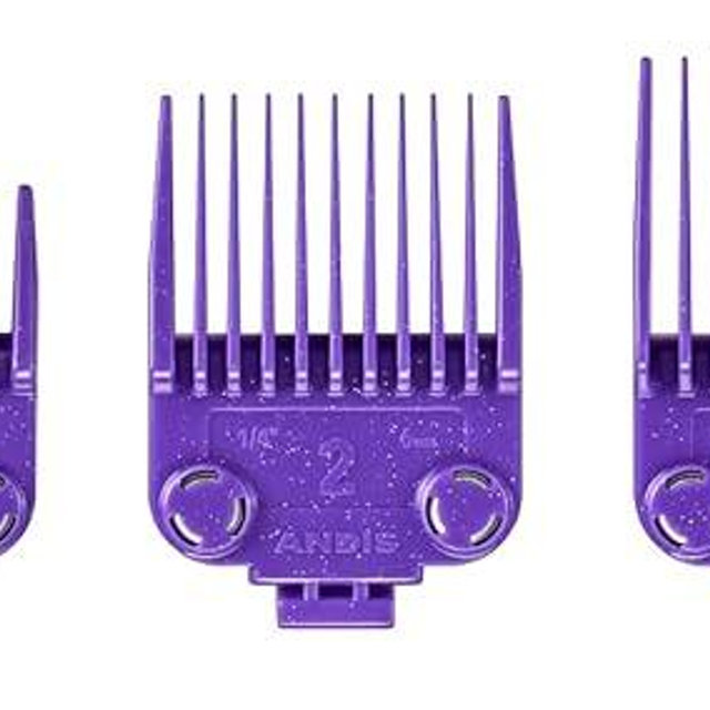 Andis 560997 OG Master Dual Magnet Attachment Clipper Guard Set, 5-Pack, Purple