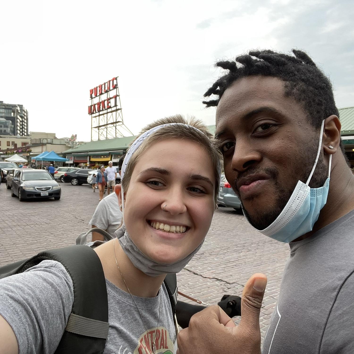 Our first big trip together, Seattle 2021.