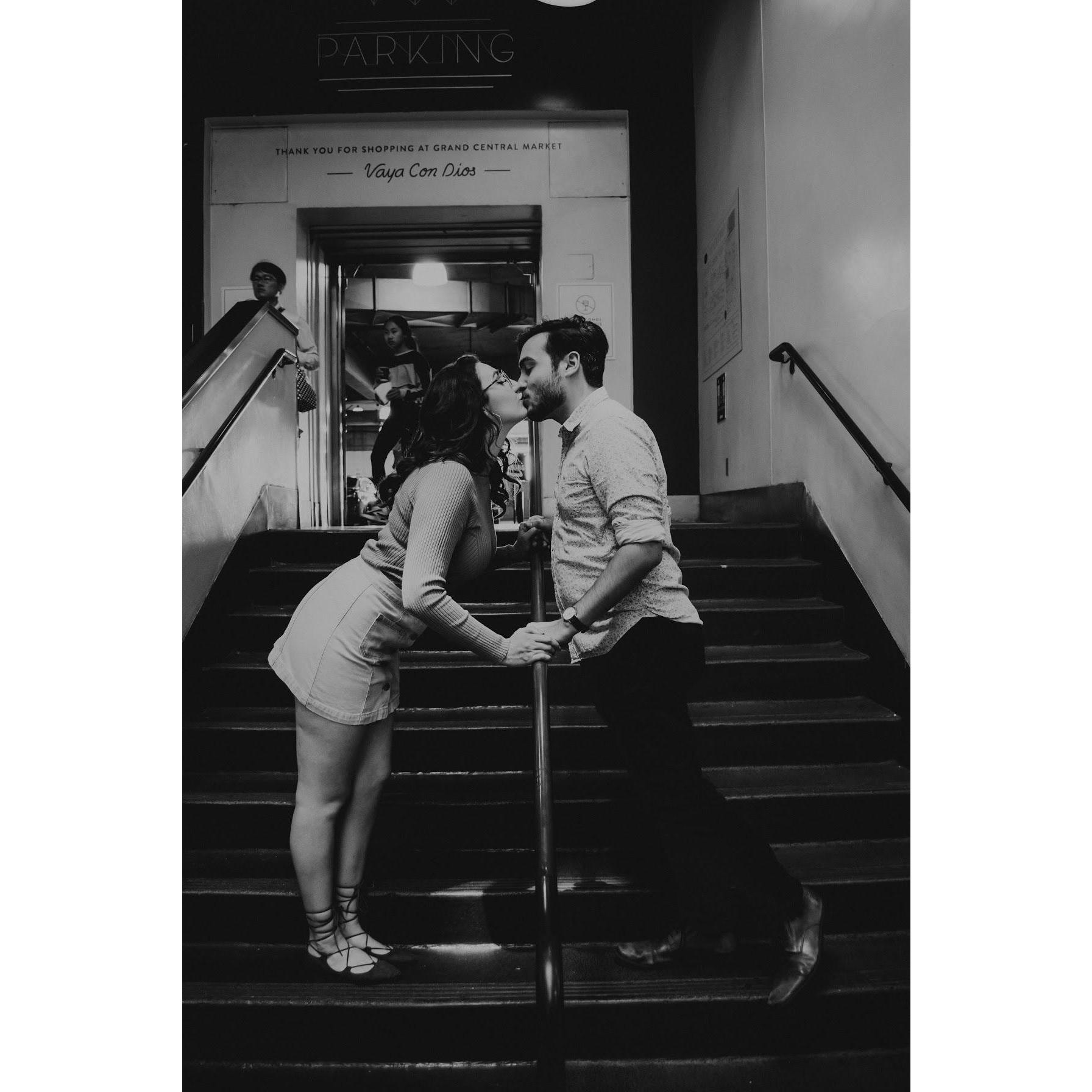 engagement photoshoot, grand central market