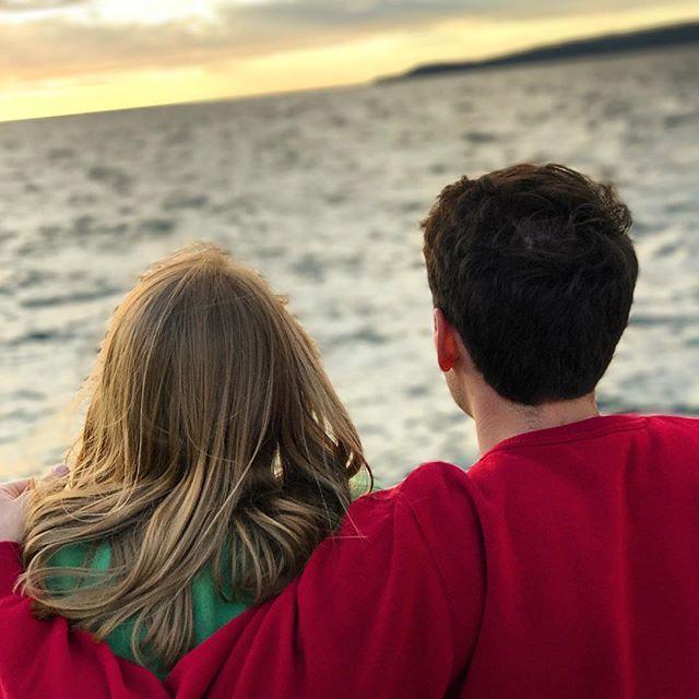 On the pier in Petoskey outside of the Perry Hotel.