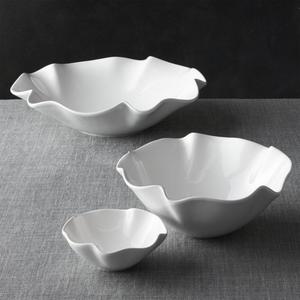 Small White Ruffle 5.5"-15" Bowls