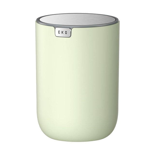 EKO Fandy 0.4 Gal/1.5L Mini Tabletop Trash Bin with Swing-Lid, Desktop Trash Can for Bathroom Countertop, Vanity, Coffee or Office, Small Garbage Bin (Matcha)