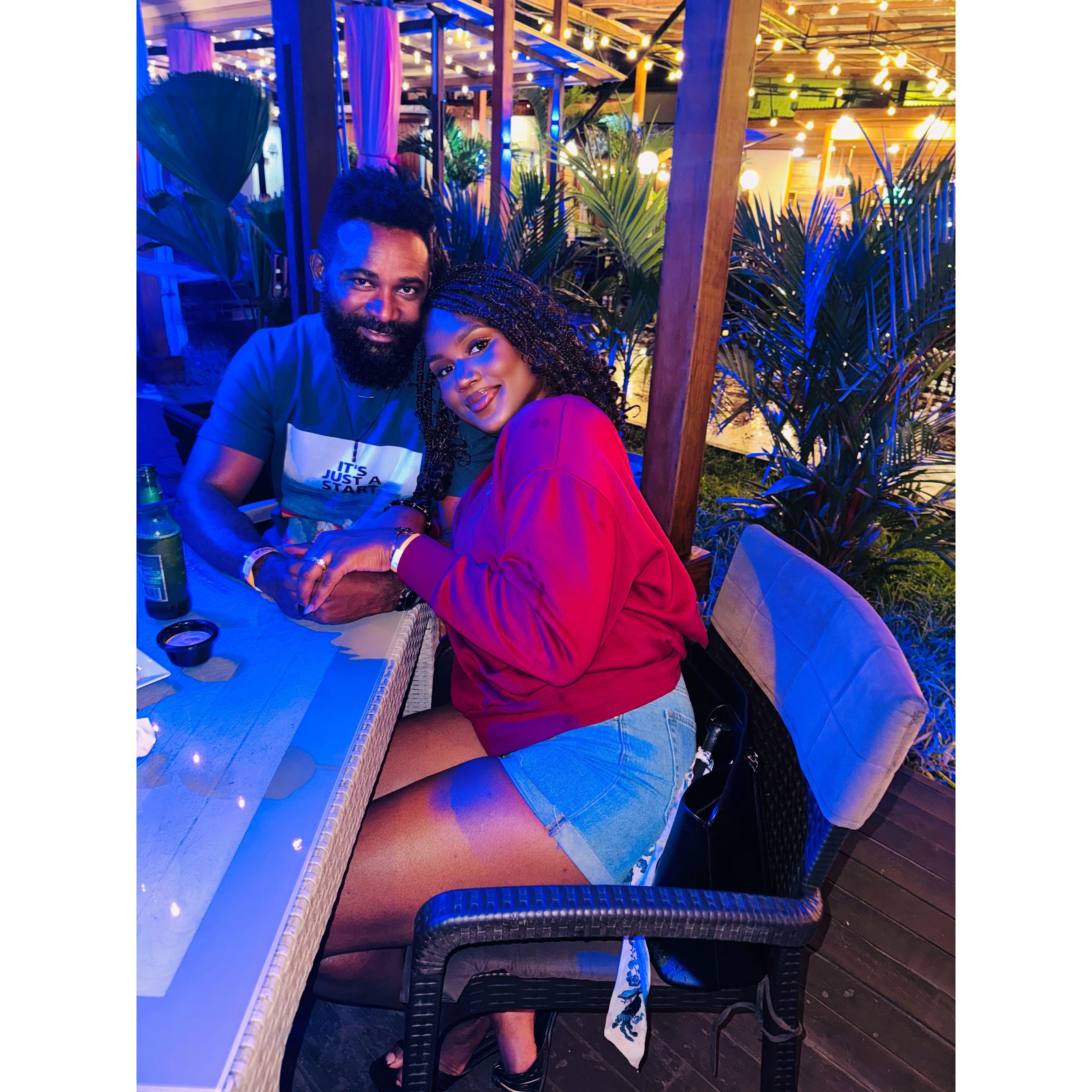 Dinner date at our favorite restaurant, D'Calabash!