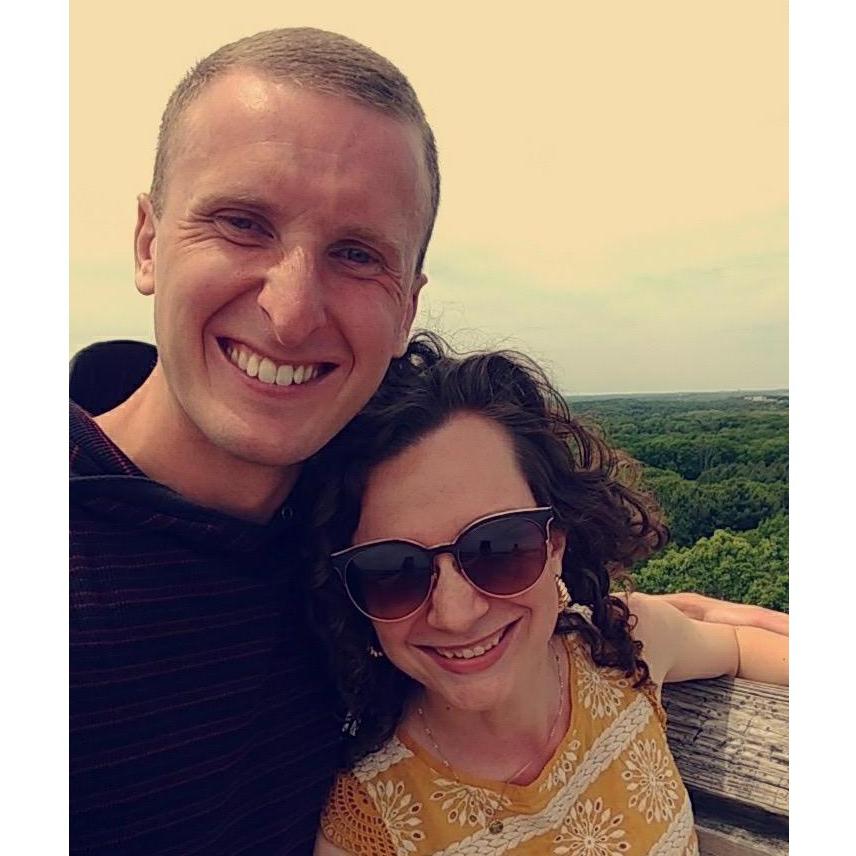 Our first picture together on our second date at Lapham Peak