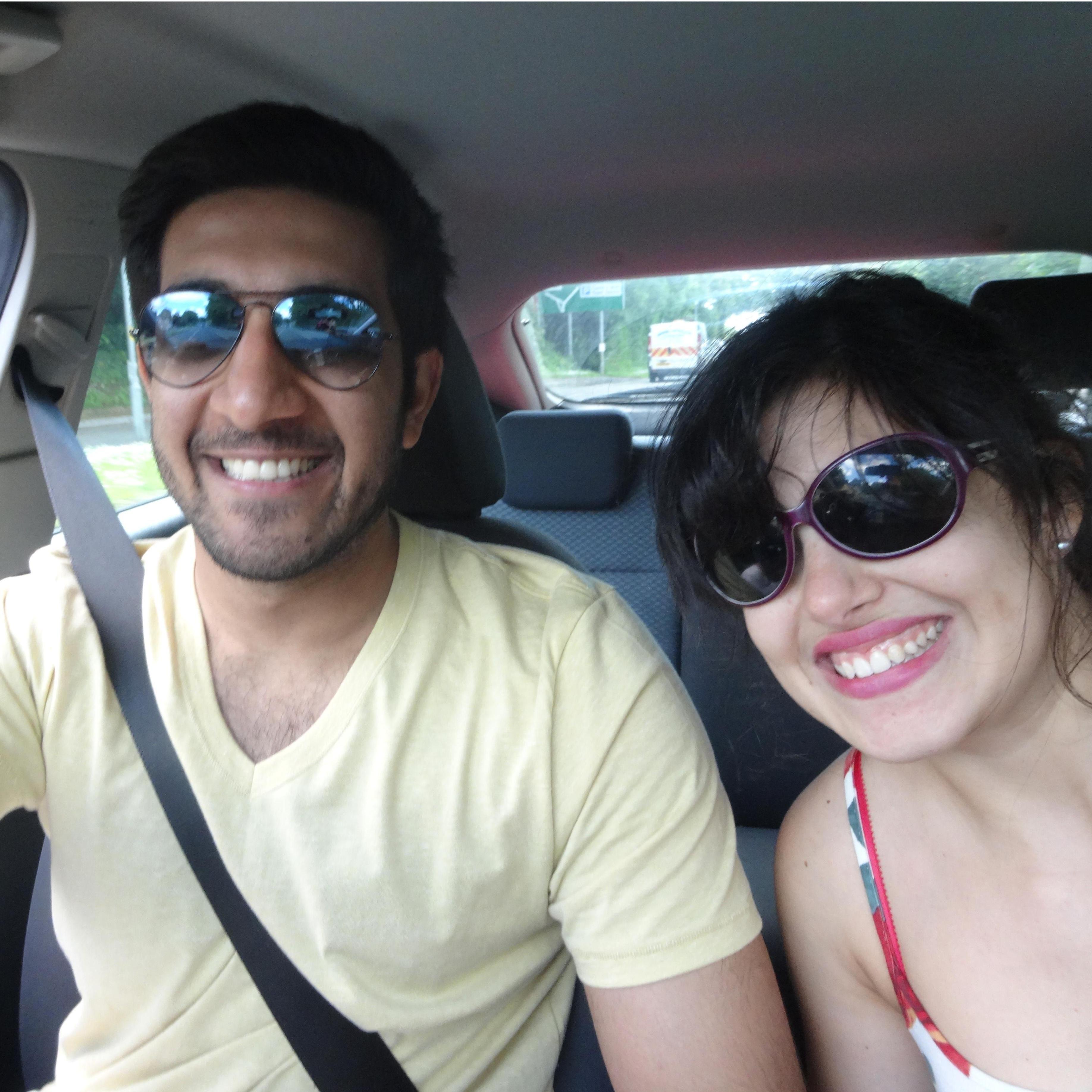 Driving around in Ariana - Ishas' first car!