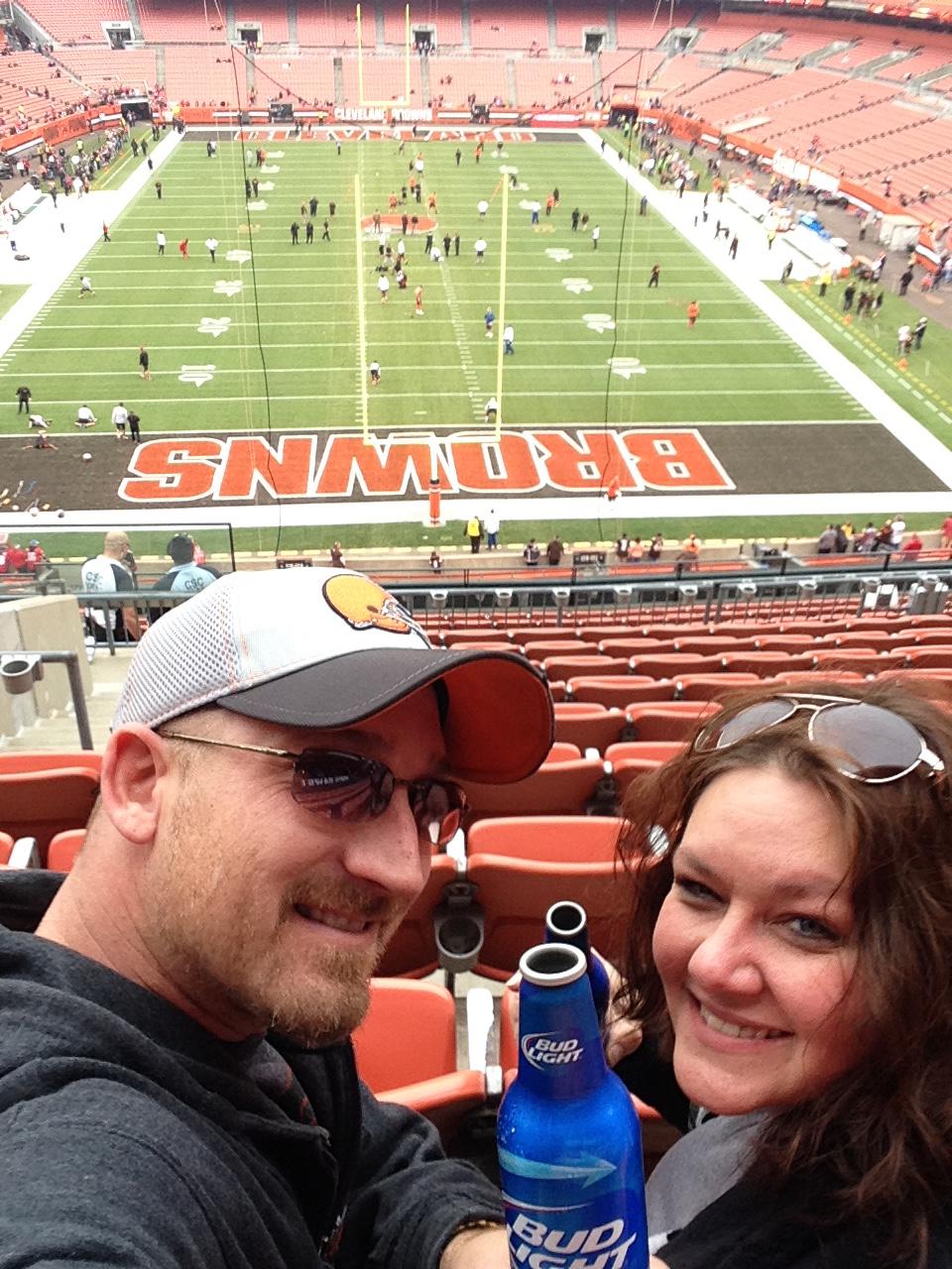 Our first NFL game together my 49ers and his Browns