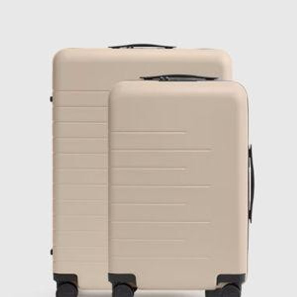 Carry-On & Medium Check-In Suitcase Set - Tan