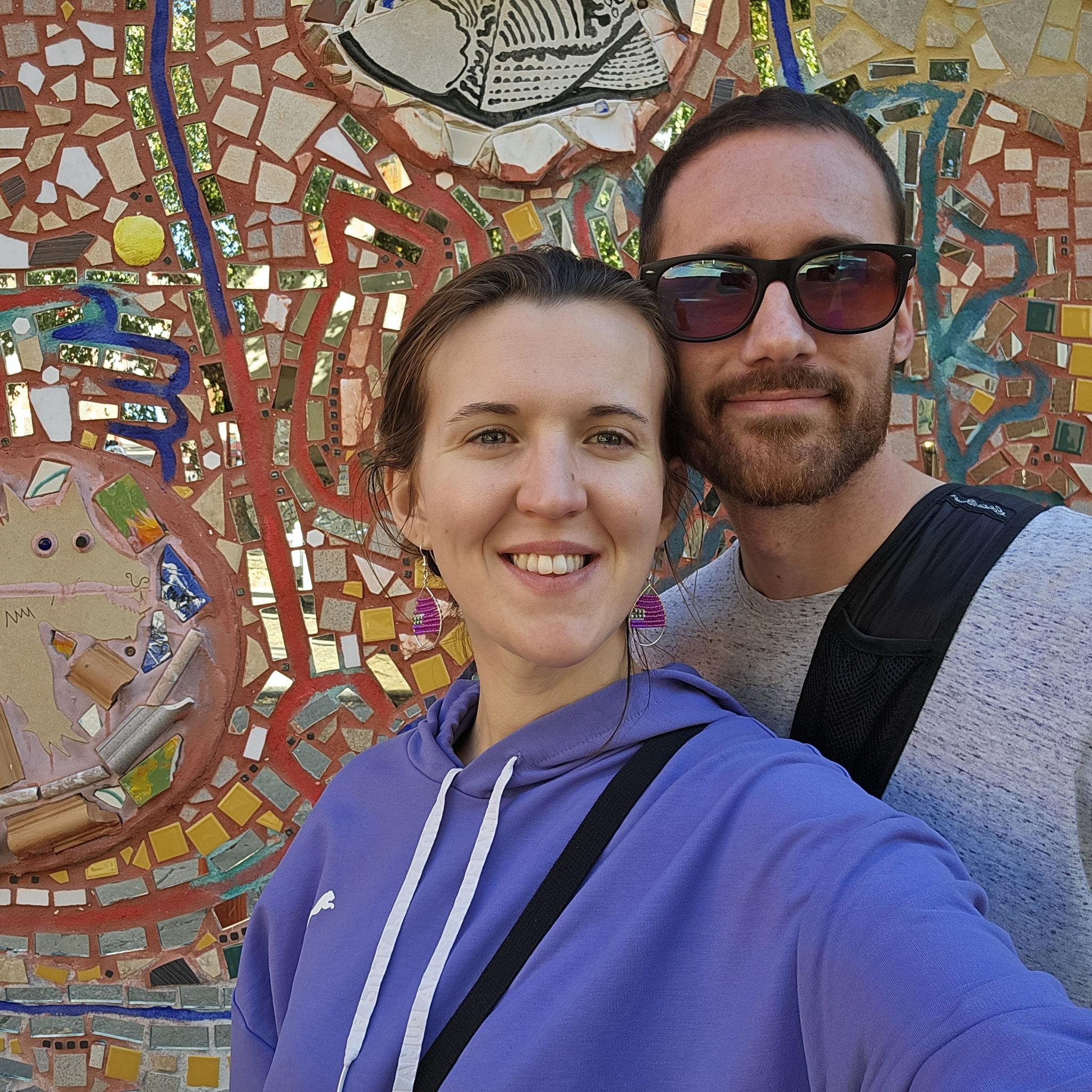 Sam is from South Jersey, and her sister lives in Philadelphia. This is from their visit to Philly's "Magic Gardens"