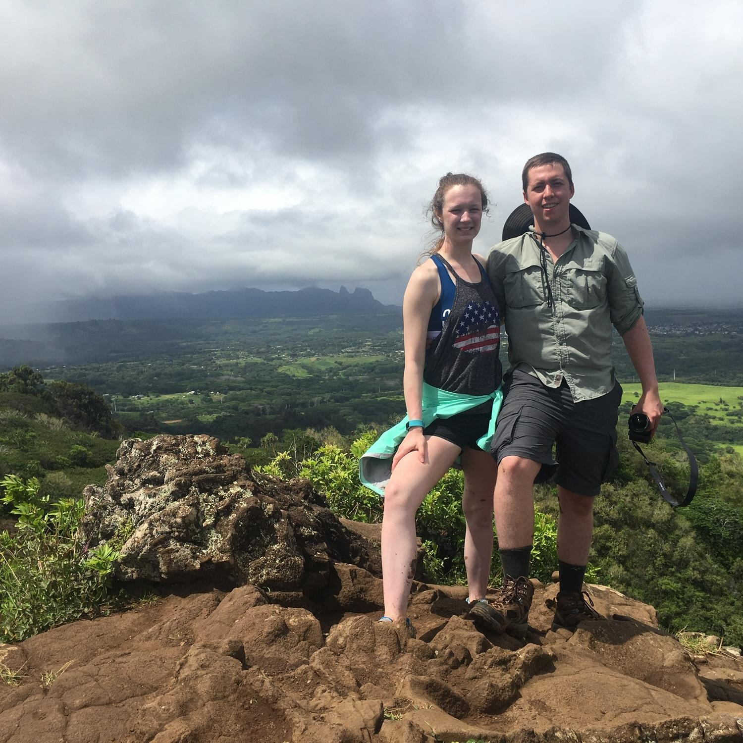 On top of a mountain in Kauai, Hawaii!
