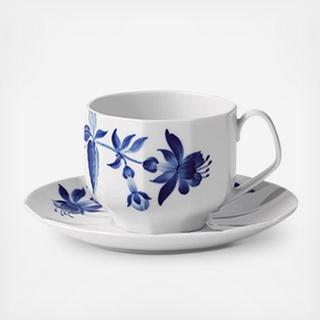 Blomst Fuchsia Teacup And Saucer