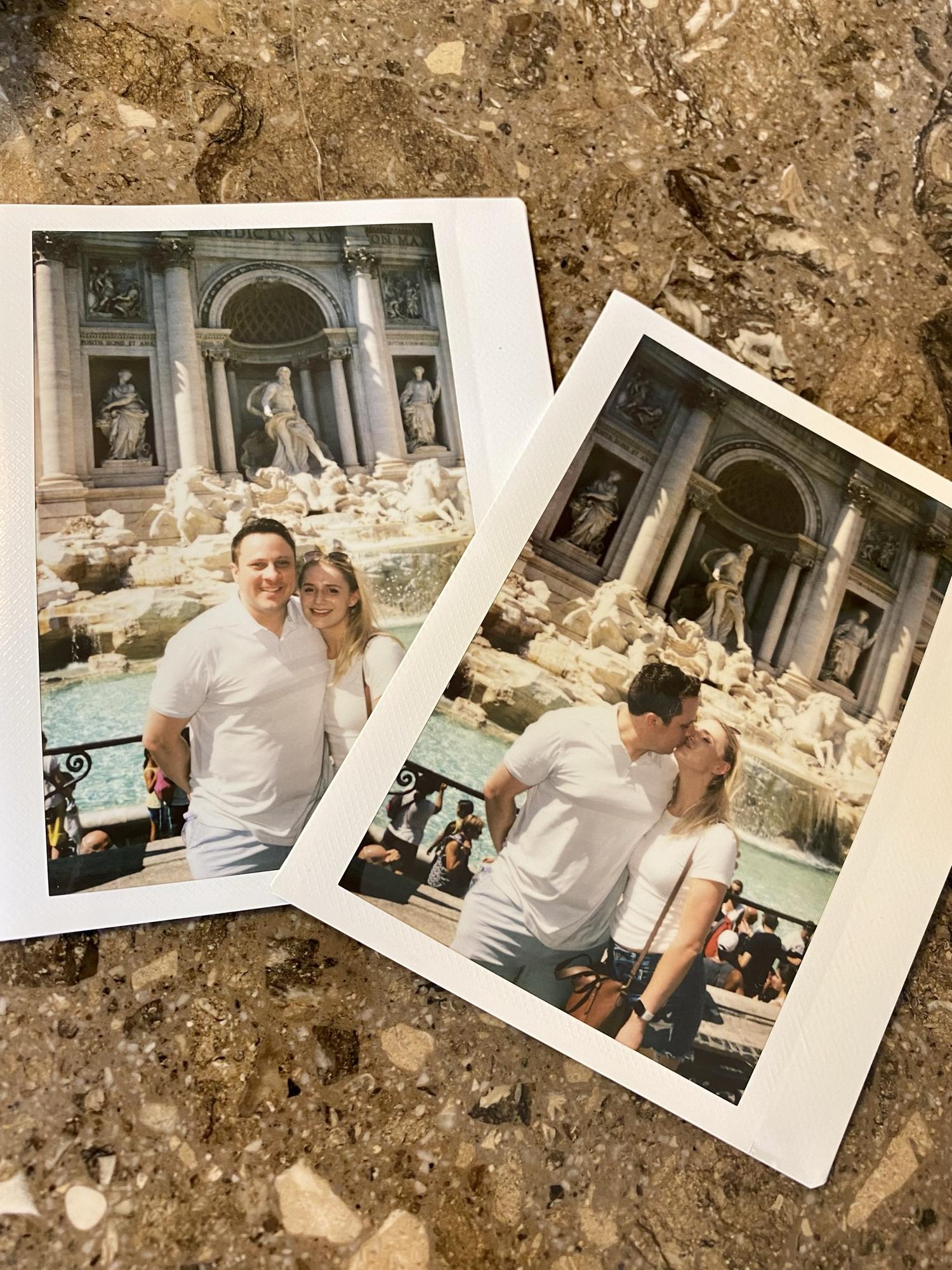Polaroids from the Trevi Fountain in Rome 2021