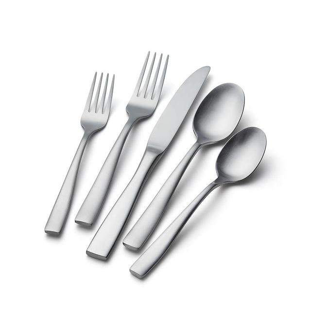 HIKAA 40PCS Extra Thickness Satin Loft Heavy Duty Silverware Set Stainless Steel Flatware Set, Service for 8, Matte Satin Polished Cutlery Set, Dishwasher Safe