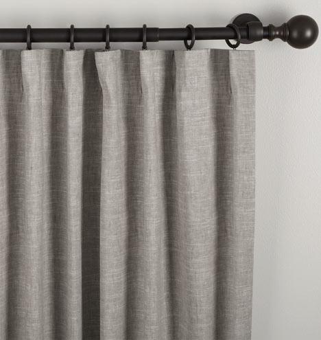 Gray Linen/Cotton Drapery Panel (1)