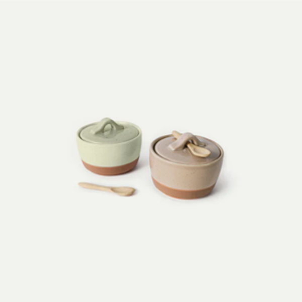 Light Matcha and Chai/ Salt & Pepper Cellars Duo