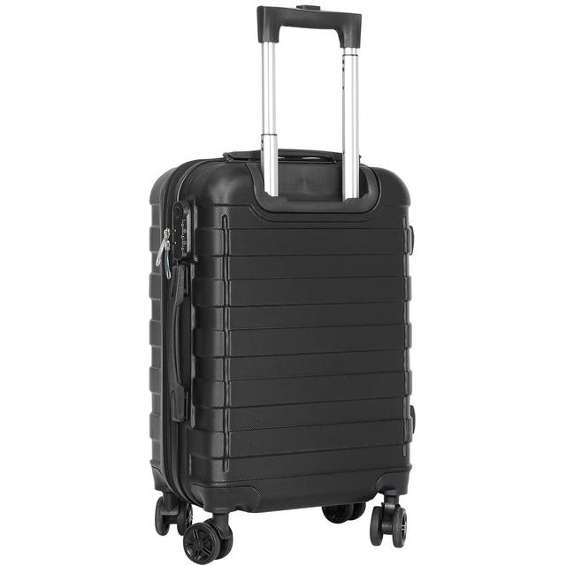 SUPER DEAL Carry On Luggage 22 Inch Hardside Travel Suitcase Lightweight Expandable Carry On Suitcase with 360°Swivel Wheels and Height Adjustable Handle, Black