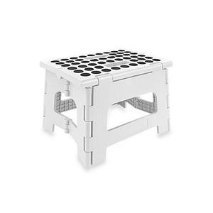 Kikkerland® Easy Folding Step Stool in White