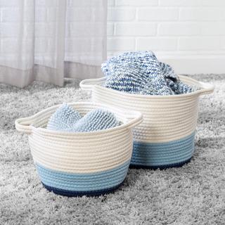 Cotton Rope Baskets, Set of 2