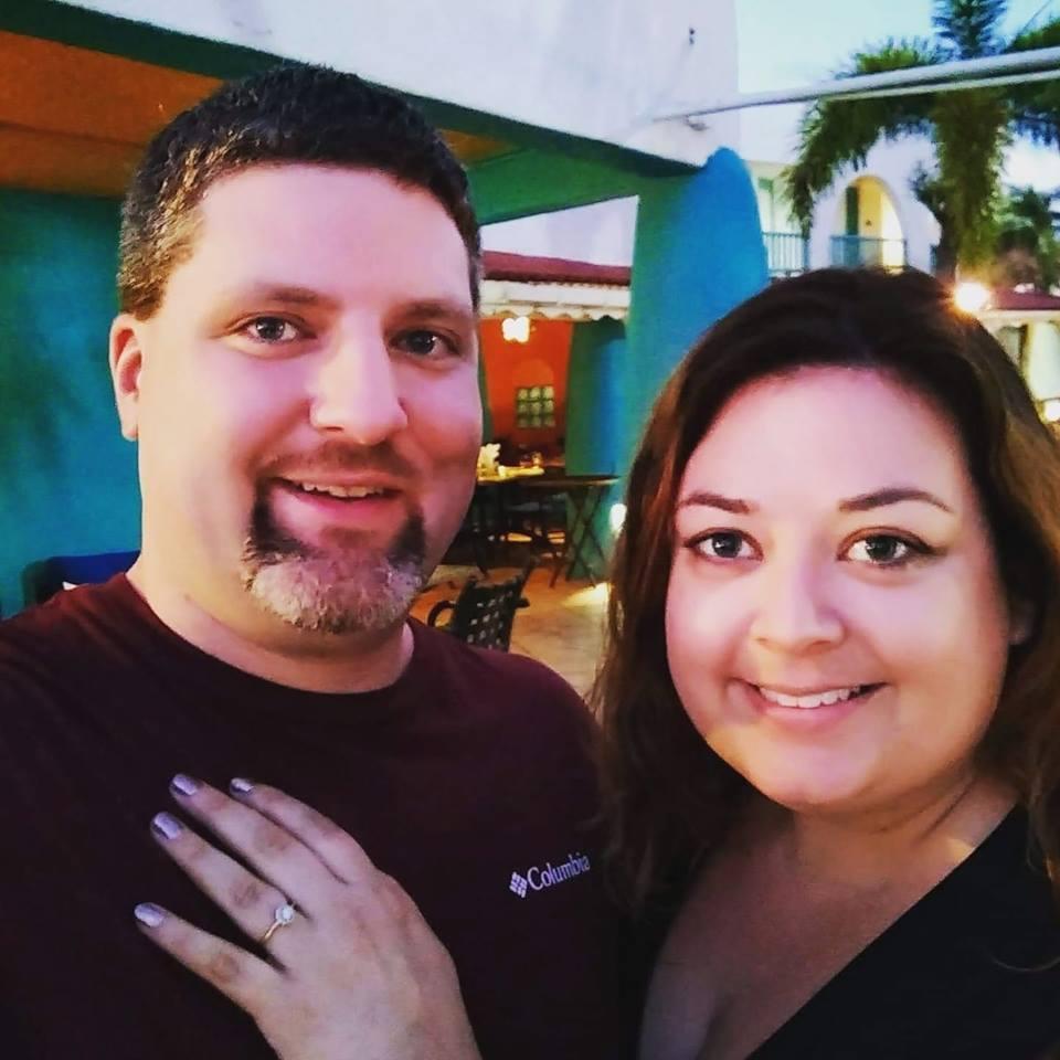 First picture as an engaged couple!  Jason proposed on the beach during our vacation to Antigua