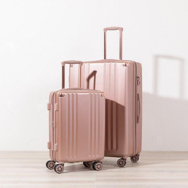 Ambeur 2-Piece Luggage Set - Rose Gold