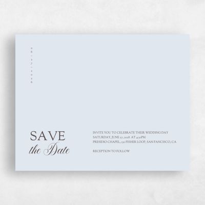Ice, Blue Wedding Save the Date - Soave Landscape