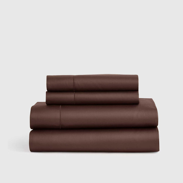 Signature Giza Cotton Sateen Sheet Set - Queen in Espresso