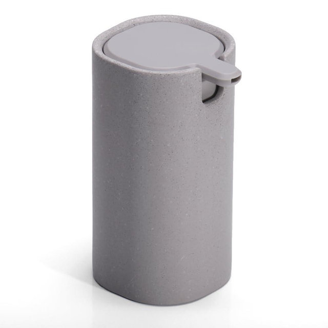 LINE+ARC Modern Easy-to-Press Soap Dispenser (Stone). No-Rust Cute Bathroom Beige Marble Kitchen Sink Ergonomic Liquid Lotion Shampoo Conditioner