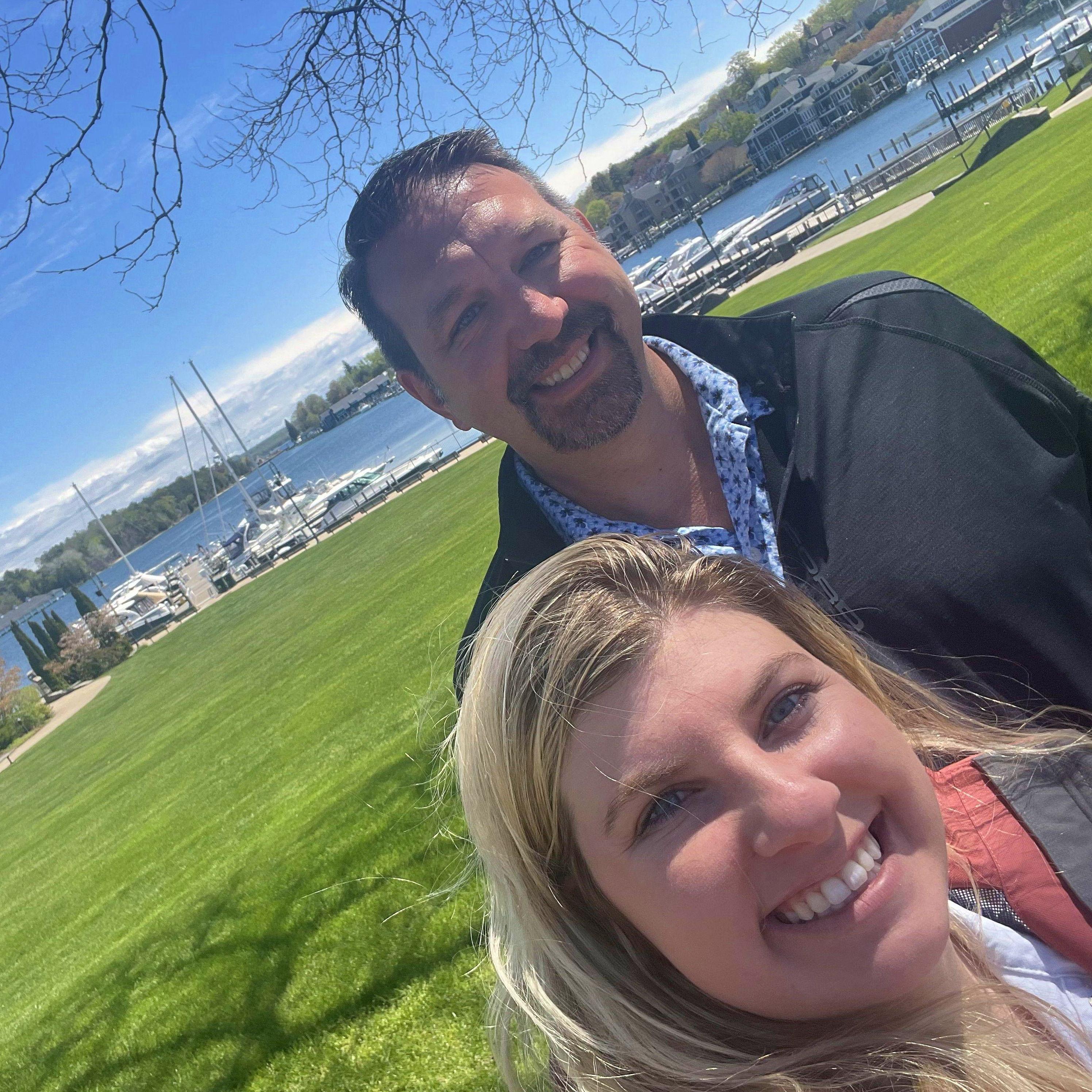 Downtown Charlevoix after picking Castle Farms as our wedding location