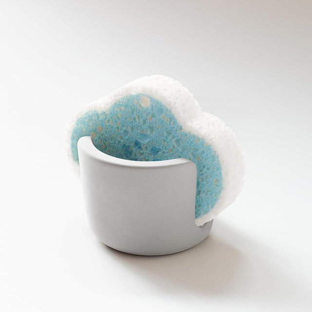 Slow Slog Diatomite Sponge Holder, Quick Dry Stone Sponge Holder for Kitchen Countertop Organizer, Diatomaceous Earth Sponge Stand, Absorbent Sponge Holder, Gray