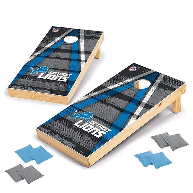 NFL Pro Football 2' x 4' Wood Direct Print Tournament Cornhole Set by Wild Sports, Comes with 8 Bean Bags - Perfect for Tailgate, Outdoor, Backyard
