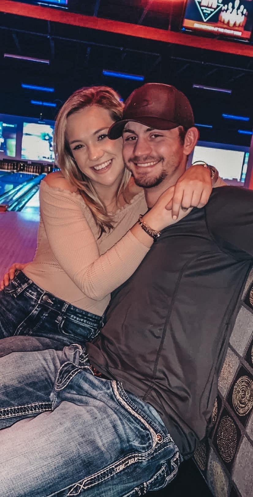 Bowling with friends January 2019. Before we were officially a couple :)