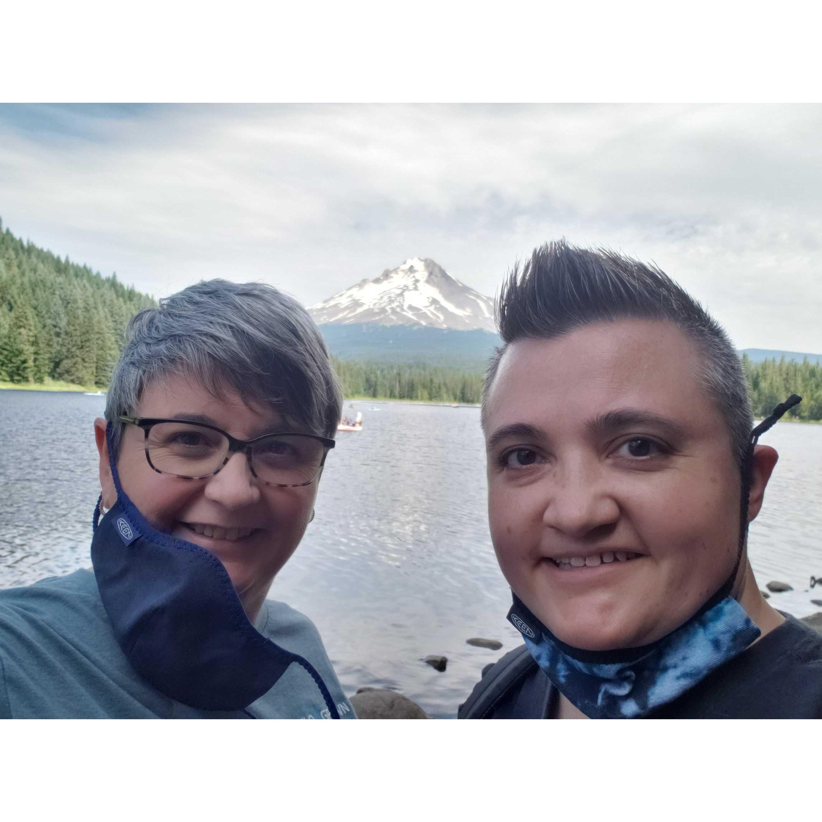 Our first visit to Trillium Lake 2020. Thats Mt. Hood in the background!