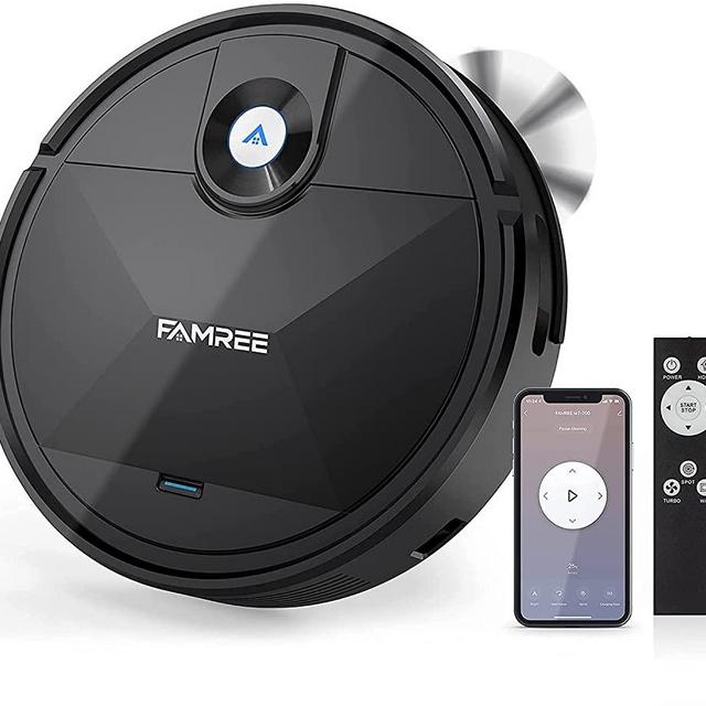 MT-200 Robot Vacuum Cleaner, 1800Pa Strong Suction WiFi/App Self-Charging Robotic Vacuums Quiet Mini Vacuum Cleaner for Pet Hair, Hard Floor, Medium-Pile Carpets