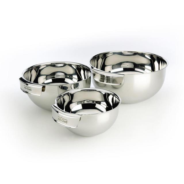 Stainless Steel 3-piece Mixing Bowl Set, 1.5 x 3 x 5 quart