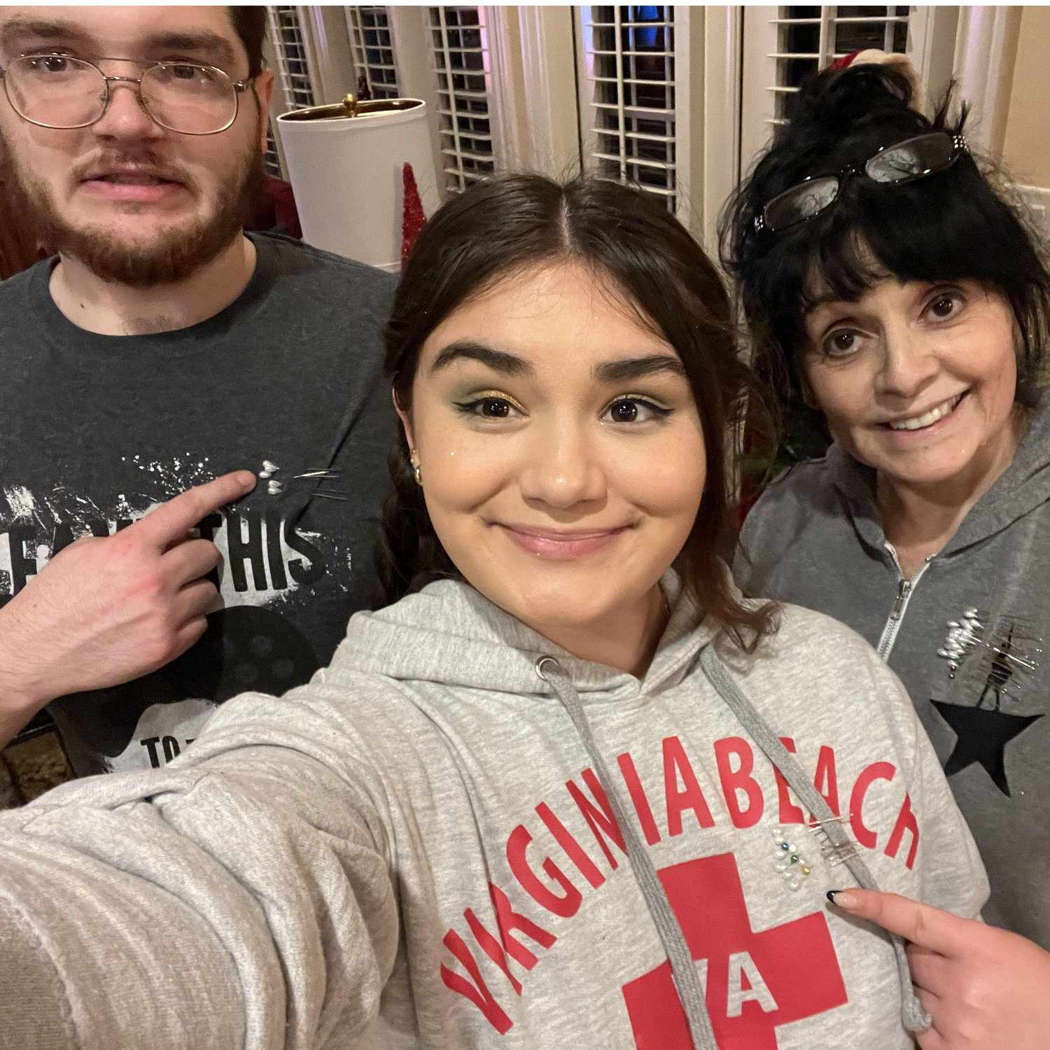 Annual Christmas teardown badges with Nana!
