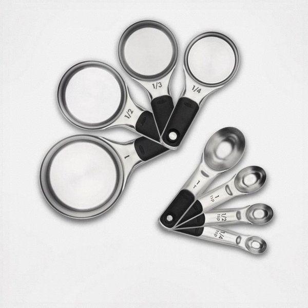 Stainless Steel Measuring Cups and Spoons Set