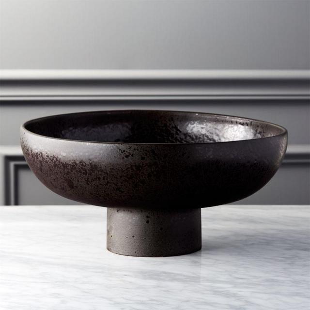 Black Pedestal Bowl