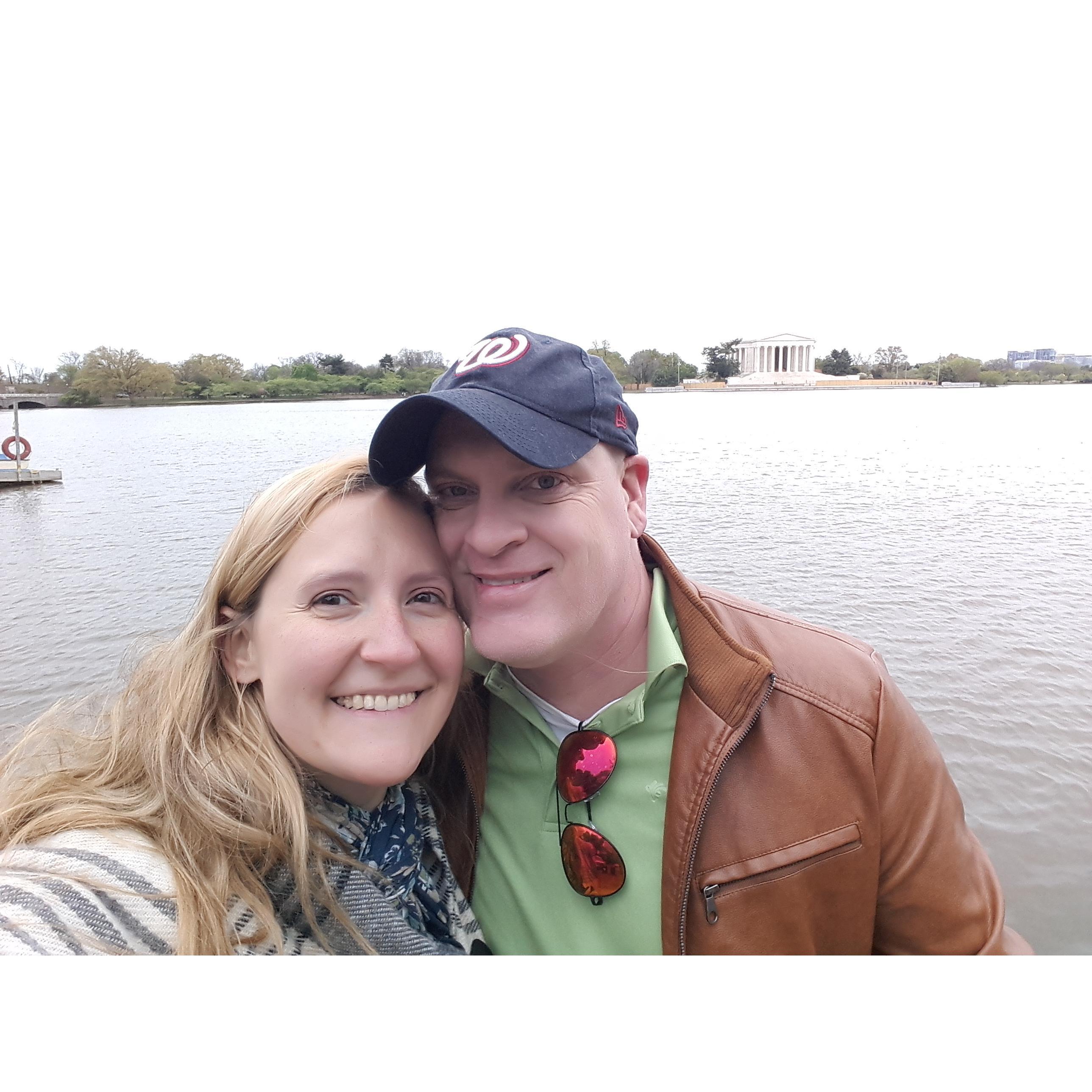 At the Tidal Basin and across from the Jefferson Memorial, Washington D.C., 2022