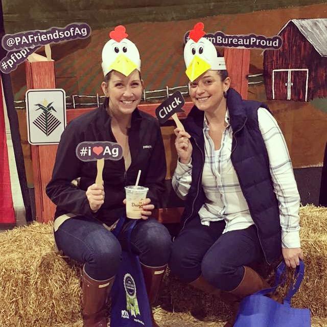 Suz & Katie just clucking around at the PA State Farm Show