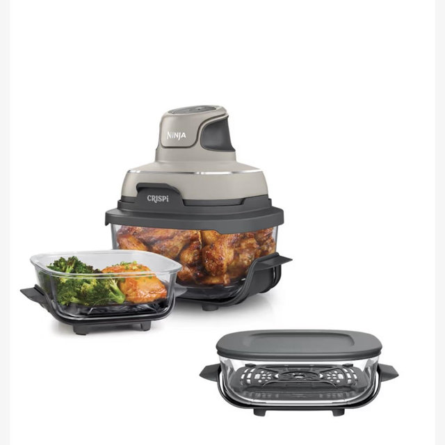 Ninja Crispi® 4-in-1 Portable Glass Air Fryer Cooking System, Mint Pond