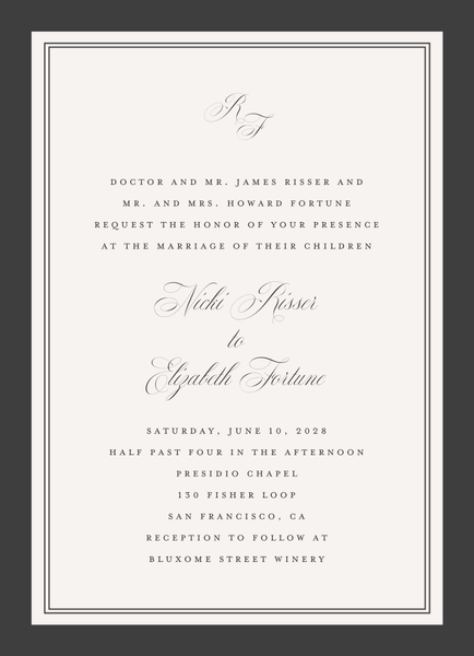 Topaz Portrait | Light Oatmeal | Zola Wedding Invitations
