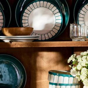 The Latte Stoneware Side Plates: Teal