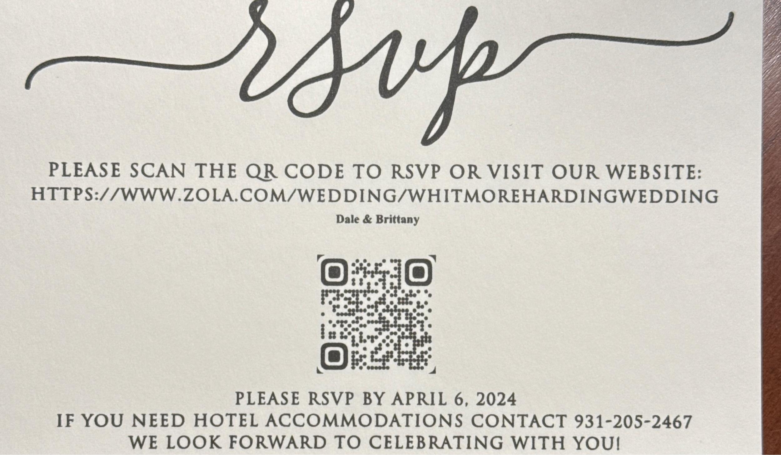 The Wedding Website of Brittany Whitmore and Dale Harding