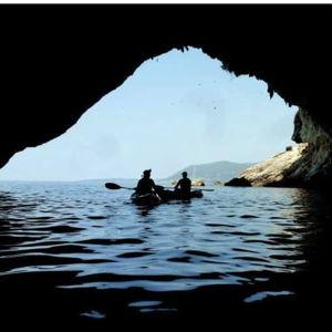 Kayaking to Papanikolis Cave