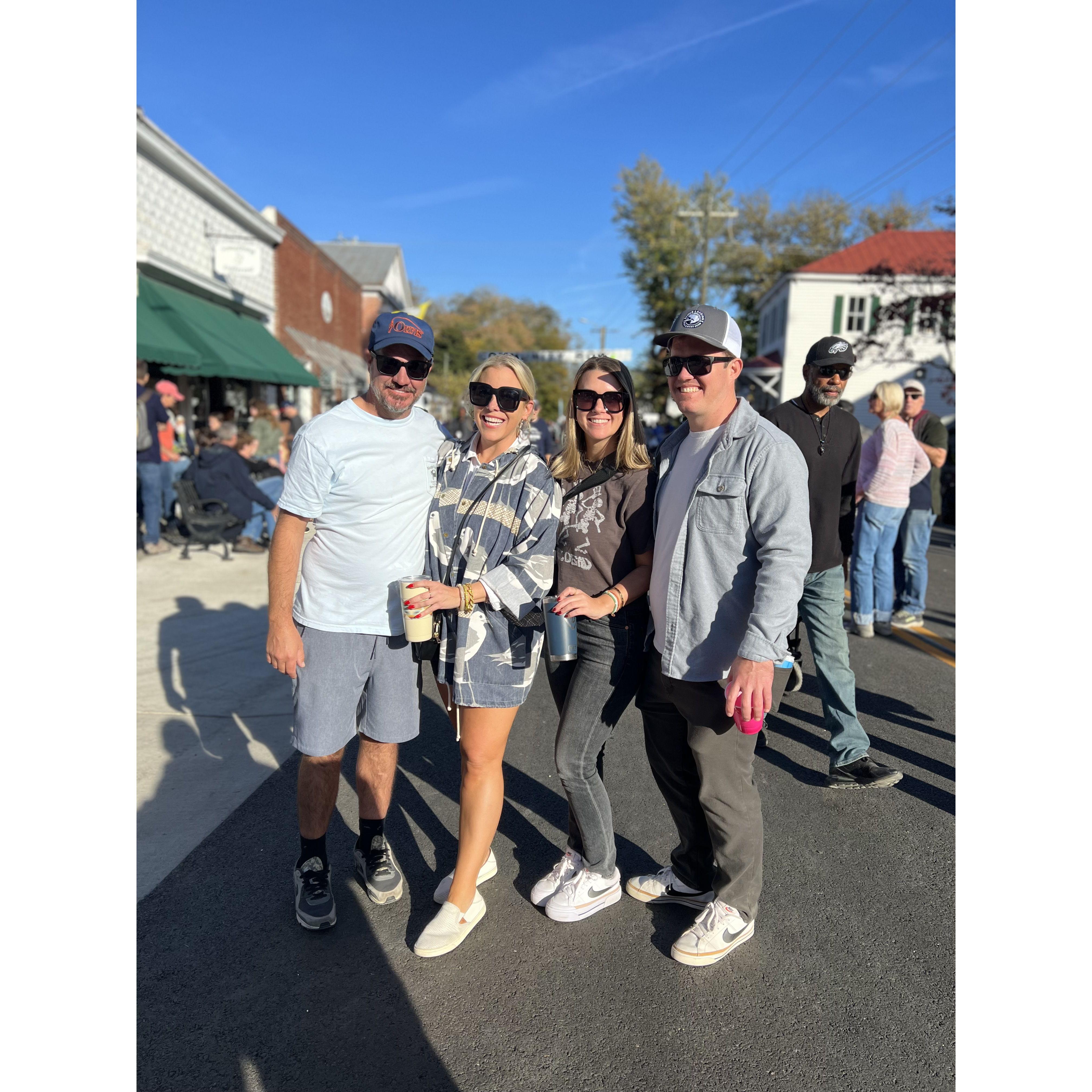 Katies brother David and sister in law, Megan at Urbanna Oyster Fest 2024