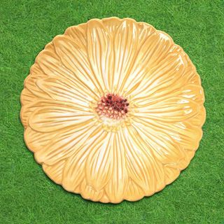 Flower Shop Yellow Daisy Appetizer Plate, Set of 4