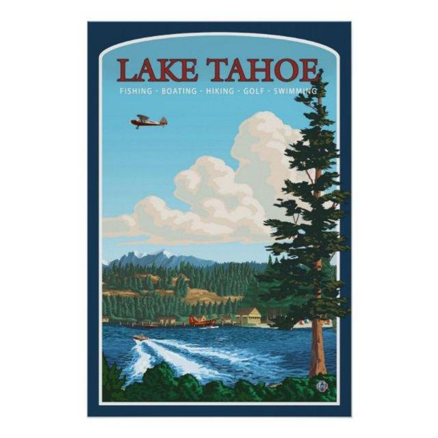 Lake Tahoe Travel Poster