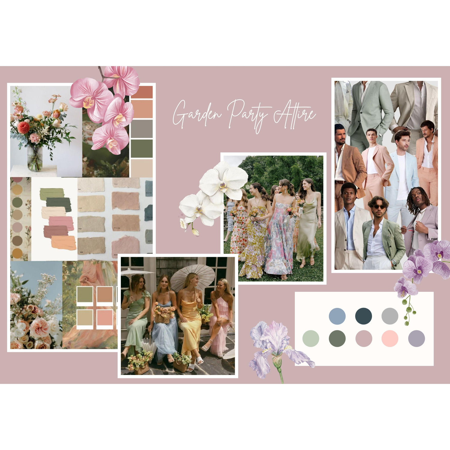 Garden Party Attire Inspiration Mood Board